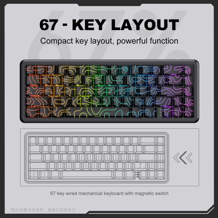 ONIKUMA G67 67-key RGB Wired Magnetic Axis Mechanical Gaming Keyboard