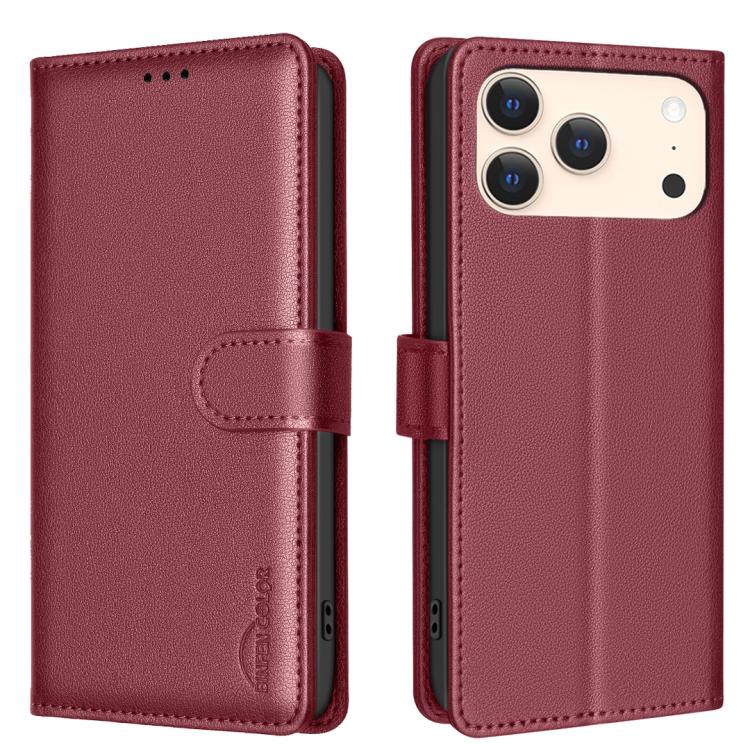 Custodia per telefono in pelle con texture litchi e protezione RFID antifurto., For iPhone 18 Pro/17 Pro, For iPhone 18 Pro Max/17 Pro Max, For iPhone 17, For iPhone 17 Air