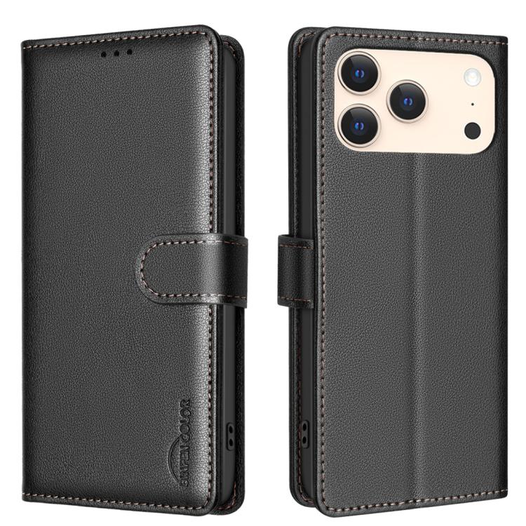 Custodia per telefono in pelle con texture litchi e protezione RFID antifurto., For iPhone 18 Pro/17 Pro, For iPhone 18 Pro Max/17 Pro Max, For iPhone 17, For iPhone 17 Air