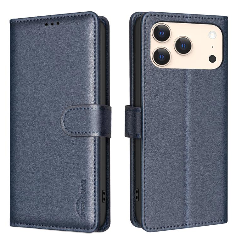 Custodia per telefono in pelle con texture litchi e protezione RFID antifurto., For iPhone 18 Pro/17 Pro, For iPhone 18 Pro Max/17 Pro Max, For iPhone 17, For iPhone 17 Air