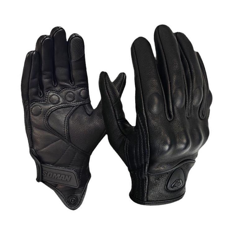 Guanti moto in pelle di pecora con touch screen per fuoristrada