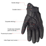 Guanti moto in pelle di pecora con touch screen per fuoristrada