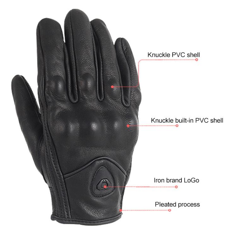 Guanti moto in pelle di pecora con touch screen per fuoristrada