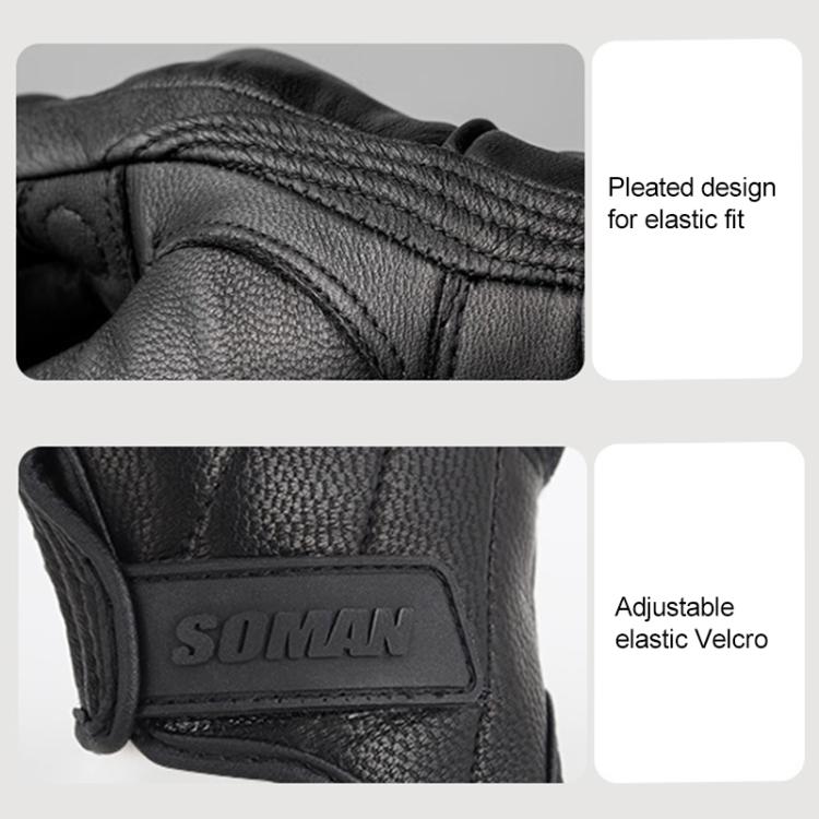 Guanti moto in pelle di pecora con touch screen per fuoristrada