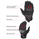 Guanti da moto SOMAN MG21 in pelle di pecora e fibra di carbonio, antiscivolo, ideali per fuoristrada., M, L, XL, XXL