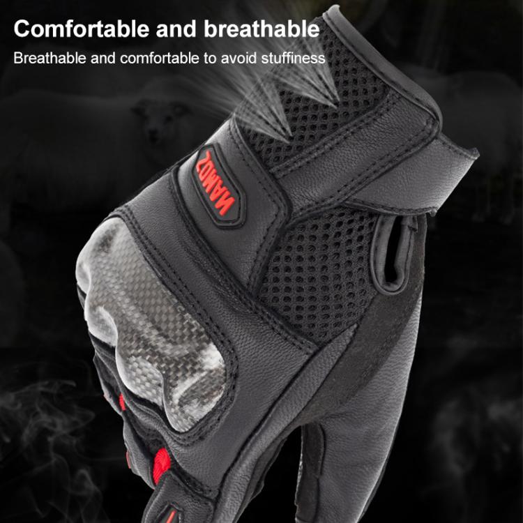 Guanti da moto SOMAN MG21 in pelle di pecora e fibra di carbonio, antiscivolo, ideali per fuoristrada., M, L, XL, XXL
