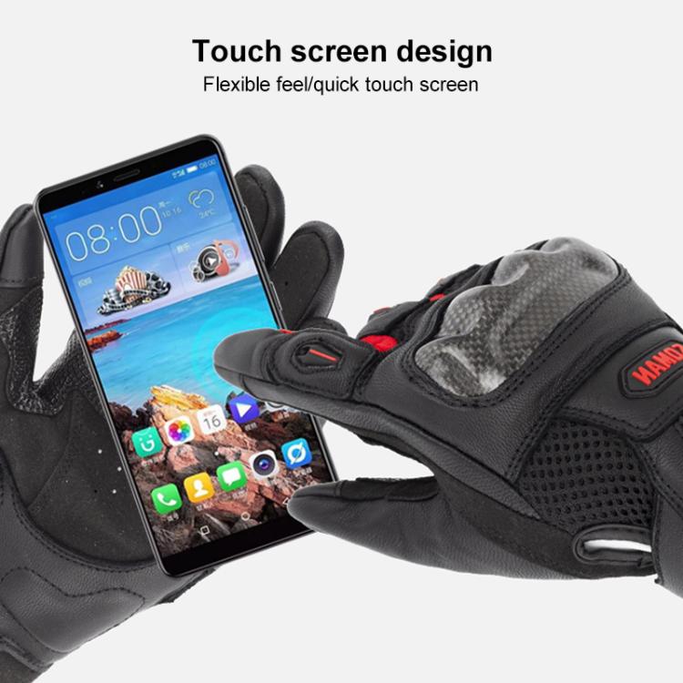 Guanti da moto SOMAN MG21 in pelle di pecora e fibra di carbonio, antiscivolo, ideali per fuoristrada., M, L, XL, XXL