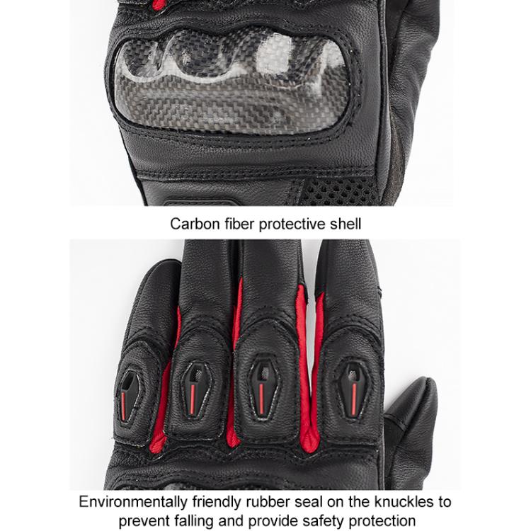 Guanti da moto SOMAN MG21 in pelle di pecora e fibra di carbonio, antiscivolo, ideali per fuoristrada., M, L, XL, XXL