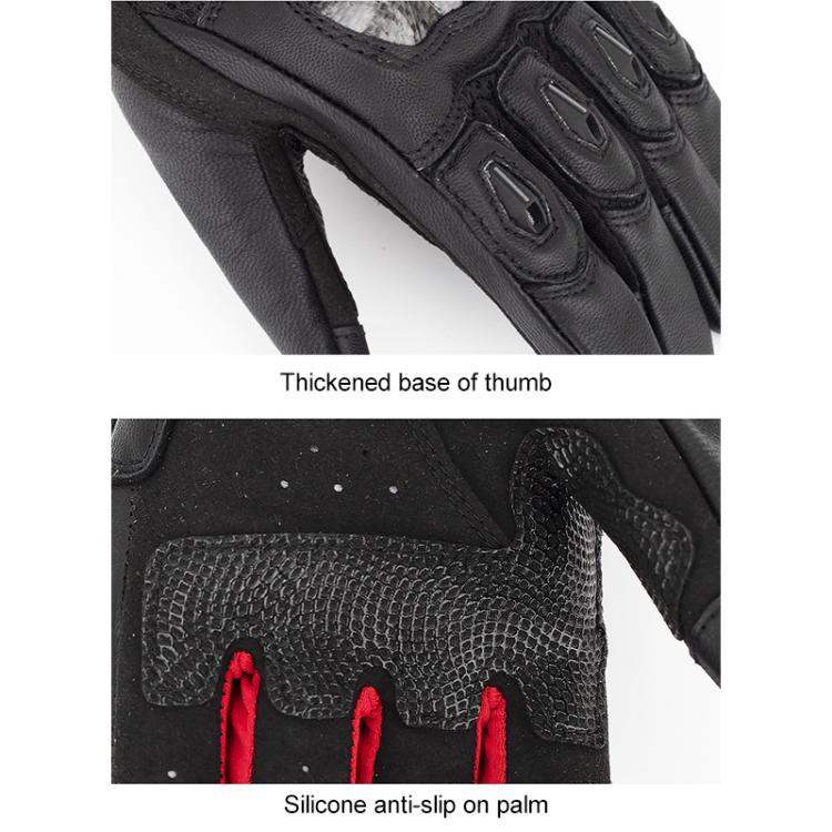 Guanti da moto SOMAN MG21 in pelle di pecora e fibra di carbonio, antiscivolo, ideali per fuoristrada., M, L, XL, XXL