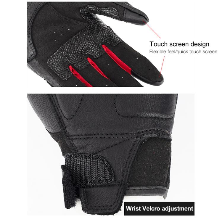 Guanti da moto SOMAN MG21 in pelle di pecora e fibra di carbonio, antiscivolo, ideali per fuoristrada., M, L, XL, XXL