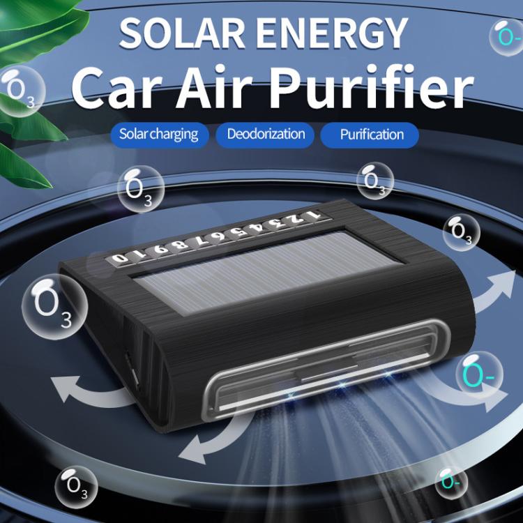 Purificatore d'aria per auto ad energia solare con portatarga, Solar Energy Air Purifier