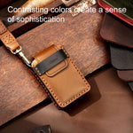 Cover protettiva in pelle bovina Crazy Horse a 6 pulsanti per chiave auto Volvo XC60 / XC90 / S90 C047, For Volvo XC60 6-button, For Volvo XC60 / XC90 / S90 6-button