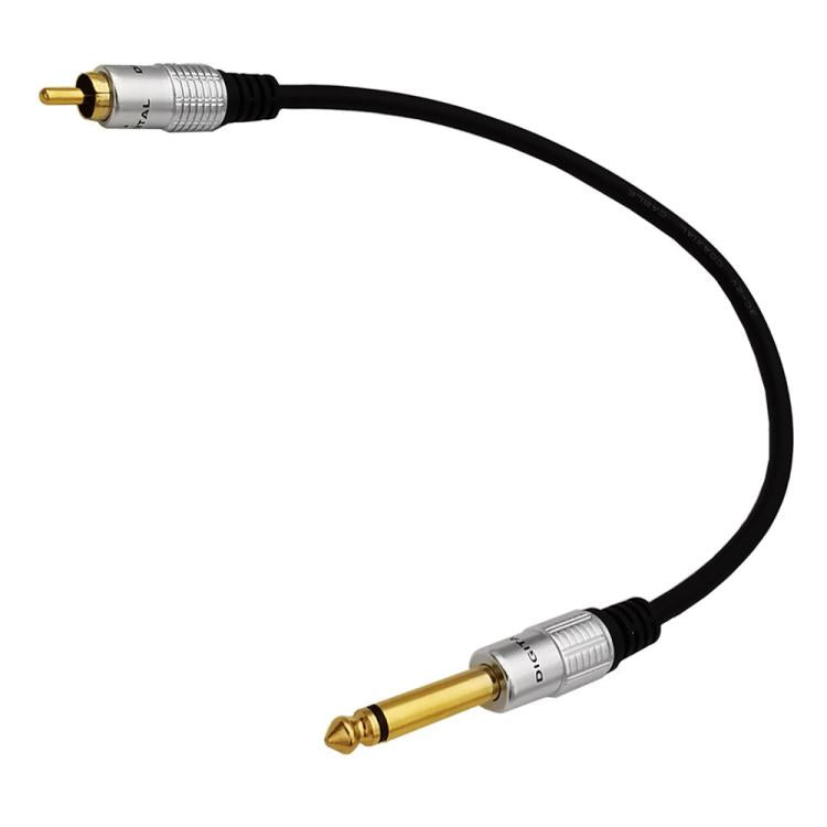 Cavo adattatore audio da connettore mono maschio da 6,35 mm a RCA maschio per amplificatore, altoparlanti e chitarra., 0.3m, 1.8m, 3m