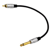Cavo adattatore audio da connettore mono maschio da 6,35 mm a RCA maschio per amplificatore, altoparlanti e chitarra., 0.3m, 1.8m, 3m