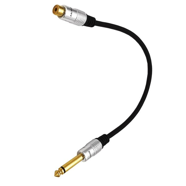 Cavo adattatore audio da connettore mono maschio da 6,35 mm a RCA femmina per amplificatore, altoparlanti e chitarra., 0.3m, 1.8m, 3m