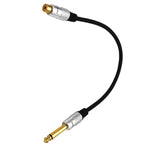 Cavo adattatore audio da connettore mono maschio da 6,35 mm a RCA femmina per amplificatore, altoparlanti e chitarra., 0.3m, 1.8m, 3m