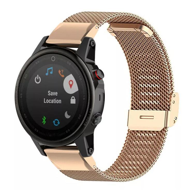 xDfind Cinturino per orologio con fibbia in metallo milanese, For Garmin Fenix 8/7X/6X/5X 26mm, For Garmin Fenix 8/7/6/5 22mm, For Garmin Fenix 8/7S/6S/5S 20mm, For Garmin Forerunner 45/45S/Swim2 18mm, For Garmin Forerunner 220/735/735XT/230/235 20mm  ...