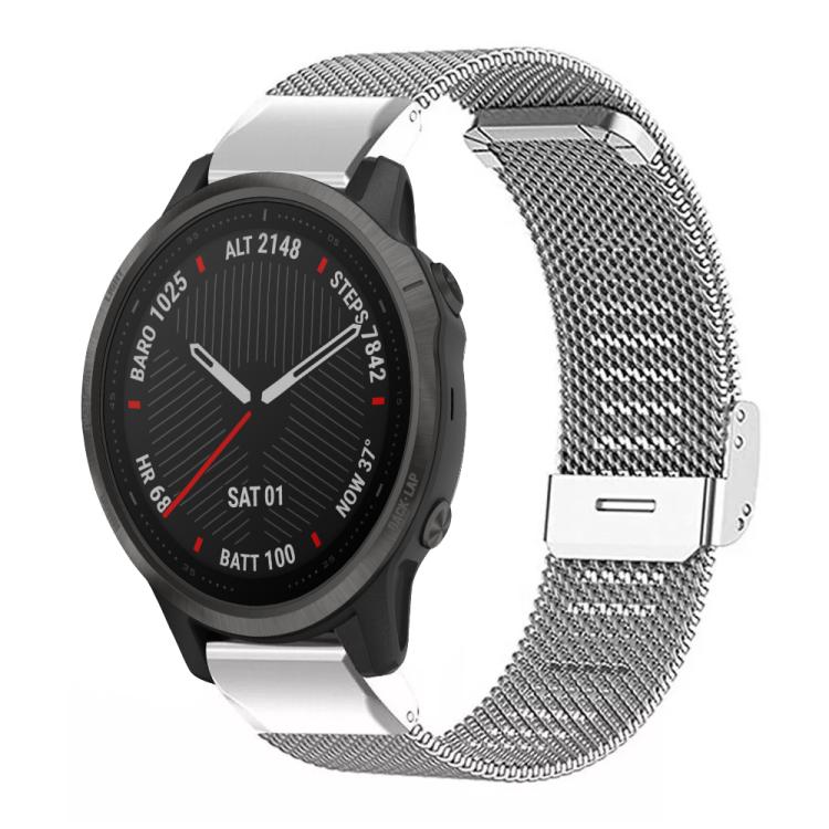 xDfind Cinturino per orologio con fibbia in metallo milanese, For Garmin Fenix 8/7X/6X/5X 26mm, For Garmin Fenix 8/7/6/5 22mm, For Garmin Fenix 8/7S/6S/5S 20mm, For Garmin Forerunner 45/45S/Swim2 18mm, For Garmin Forerunner 220/735/735XT/230/235 20mm  ...