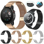 xDfind Cinturino per orologio con fibbia in metallo milanese, For Garmin Fenix 8/7X/6X/5X 26mm, For Garmin Fenix 8/7/6/5 22mm, For Garmin Fenix 8/7S/6S/5S 20mm, For Garmin Forerunner 45/45S/Swim2 18mm, For Garmin Forerunner 220/735/735XT/230/235 20mm  ...