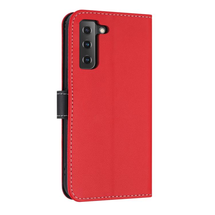 Custodia per telefono in pelle con fiocco in metallo e cinturino da polso, For Samsung Galaxy S22+ 5G, For Samsung Galaxy S22 5G