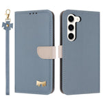 Custodia per telefono in pelle con fiocco in metallo e cinturino da polso, For Samsung Galaxy S23 Ultra 5G, For Samsung Galaxy S23+ 5G, For Samsung Galaxy S23 5G, For Samsung Galaxy S22 Ultra 5G