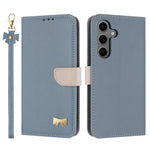 Custodia per telefono in pelle con fiocco in metallo e cinturino da polso, For Samsung Galaxy S25 FE 5G, For Samsung Galaxy S25 Edge 5G, For Samsung Galaxy S25 / S24 5G, For Samsung Galaxy S25+ / S24+ 5G