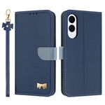 Custodia per telefono in pelle con fiocco in metallo e cinturino da polso, For Samsung Galaxy S25 FE 5G, For Samsung Galaxy S25 Edge 5G, For Samsung Galaxy S25 / S24 5G, For Samsung Galaxy S25+ / S24+ 5G