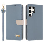 Custodia per telefono in pelle con fiocco in metallo e cinturino da polso, For Galaxy S26 FE 5G, For Samsung Galaxy S26+ 5G, For Samsung Galaxy S26 Ultra 5G, For Samsung Galaxy S26 5G