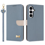 Custodia per telefono in pelle con fiocco in metallo e cinturino da polso, For Galaxy S26 FE 5G, For Samsung Galaxy S26+ 5G, For Samsung Galaxy S26 Ultra 5G, For Samsung Galaxy S26 5G