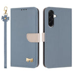 Custodia per telefono in pelle con fiocco in metallo e cinturino da polso, For Samsung Galaxy A26 5G / A17 5G, For Samsung Galaxy A36 / A56 5G, For Samsung Galaxy A16 4G / 5G, For Samsung Galaxy A15 4G / 5G
