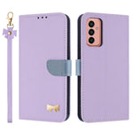 Custodia per telefono in pelle con fiocco in metallo e cinturino da polso, For Samsung Galaxy A13 4G / 5G, For Samsung Galaxy A53 5G, For Samsung Galaxy A33 5G