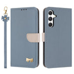 Custodia per telefono in pelle con fiocco in metallo e cinturino da polso, For Samsung Galaxy A14 4G / 5G, For Samsung Galaxy A24 5G, For Samsung Galaxy A34 5G, For Samsung Galaxy A54 5G