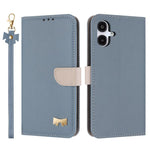 Custodia per telefono in pelle con fiocco in metallo e cinturino da polso, For Samsung Galaxy A57 5G, For Samsung Galaxy A37 5G, For Galaxy A27 5G, For Samsung Galaxy A06  / A07 4G
