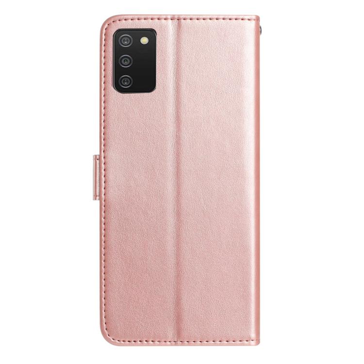 Custodia per telefono in pelle con motivo a rilievo di rose, For Samsung Galaxy A02S 164mm US, For Samsung Galaxy A02S 166mm EU
