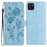 Custodia per telefono in pelle con motivo a rilievo di rose, For Samsung Galaxy A03, For Samsung Galaxy A13 4G