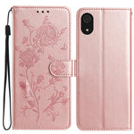Custodia per telefono in pelle con motivo a rilievo di rose, For Samsung Galaxy A03 Core, For Samsung Galaxy A33