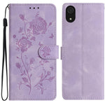 Custodia per telefono in pelle con motivo a rilievo di rose, For Samsung Galaxy A03 Core, For Samsung Galaxy A33