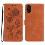 Custodia per telefono in pelle con motivo a rilievo di rose, For Samsung Galaxy A03 Core, For Samsung Galaxy A33