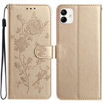Custodia per telefono in pelle con motivo a rilievo di rose, For Samsung Galaxy A04e, For Samsung Galaxy A04