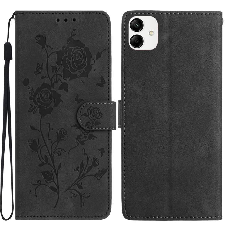 Custodia per telefono in pelle con motivo a rilievo di rose, For Samsung Galaxy A04e, For Samsung Galaxy A04