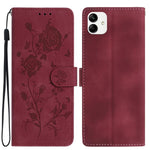 Custodia per telefono in pelle con motivo a rilievo di rose, For Samsung Galaxy A04e, For Samsung Galaxy A04