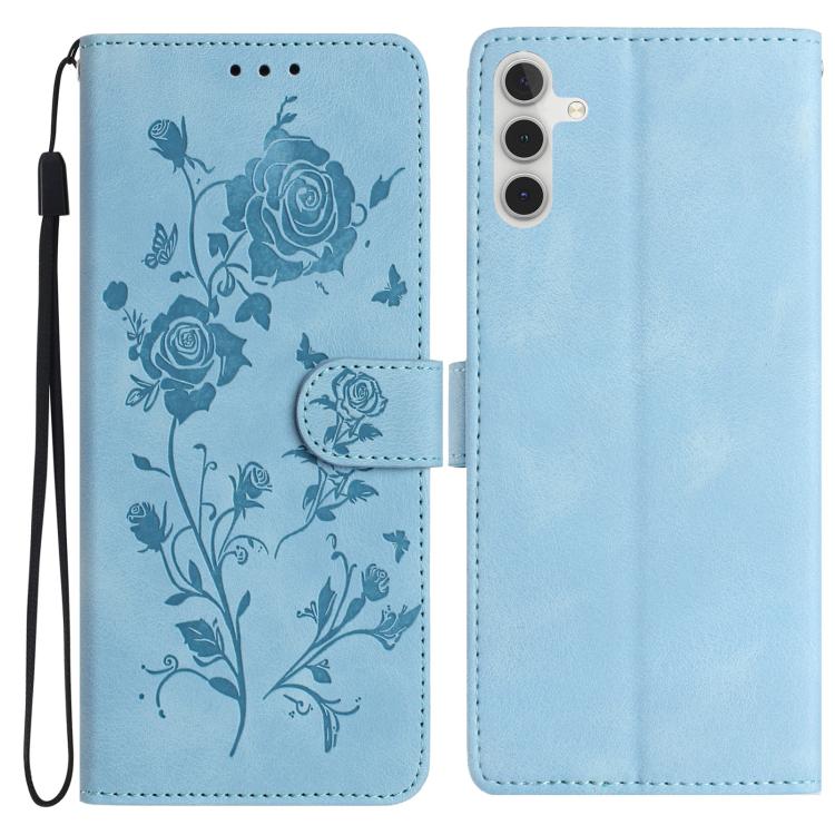 Custodia per telefono in pelle con motivo a rilievo di rose, For Samsung Galaxy A04S, For Samsung Galaxy A23
