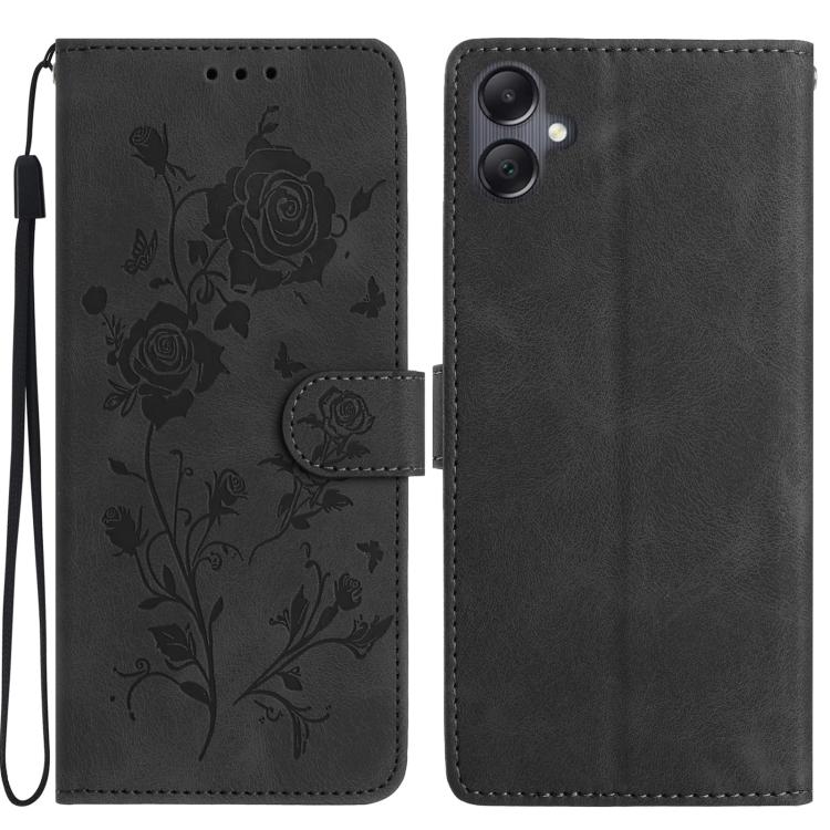 Custodia per telefono in pelle con motivo a rilievo di rose, For Samsung Galaxy A05, For Samsung Galaxy A05S