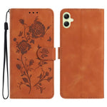 Custodia per telefono in pelle con motivo a rilievo di rose, For Samsung Galaxy A05, For Samsung Galaxy A05S