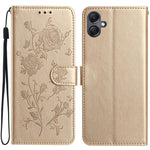 Custodia per telefono in pelle con motivo a rilievo di rose, For Samsung Galaxy A17, For Samsung Galaxy A07