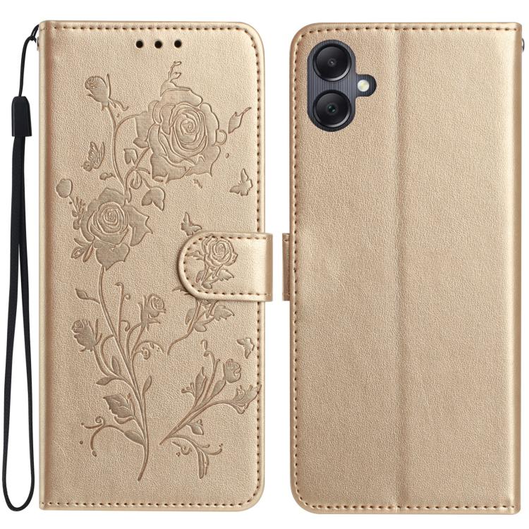 Custodia per telefono in pelle con motivo a rilievo di rose, For Samsung Galaxy A17, For Samsung Galaxy A07