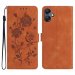 Custodia per telefono in pelle con motivo a rilievo di rose, For Samsung Galaxy A17, For Samsung Galaxy A07
