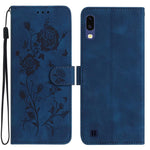 Custodia per telefono in pelle con motivo a rilievo di rose, For Samsung Galaxy A40, For Samsung Galaxy A10 / M10