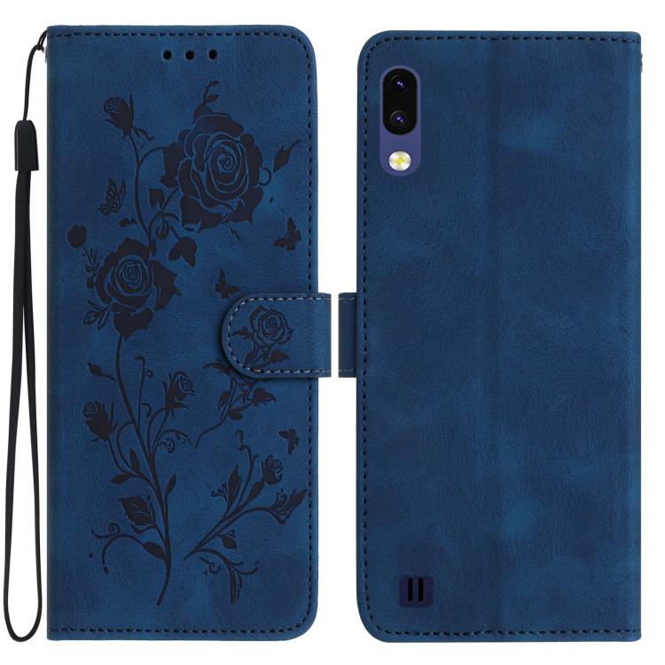 Custodia per telefono in pelle con motivo a rilievo di rose, For Samsung Galaxy A40, For Samsung Galaxy A10 / M10