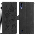 Custodia per telefono in pelle con motivo a rilievo di rose, For Samsung Galaxy A40, For Samsung Galaxy A10 / M10